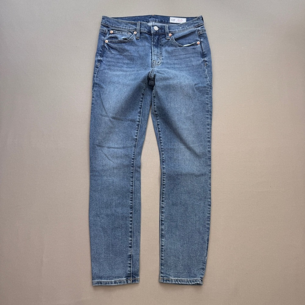 Gap True Skinny Mid Rise Jeans Womens 29 8R Medium Wash Blue Denim